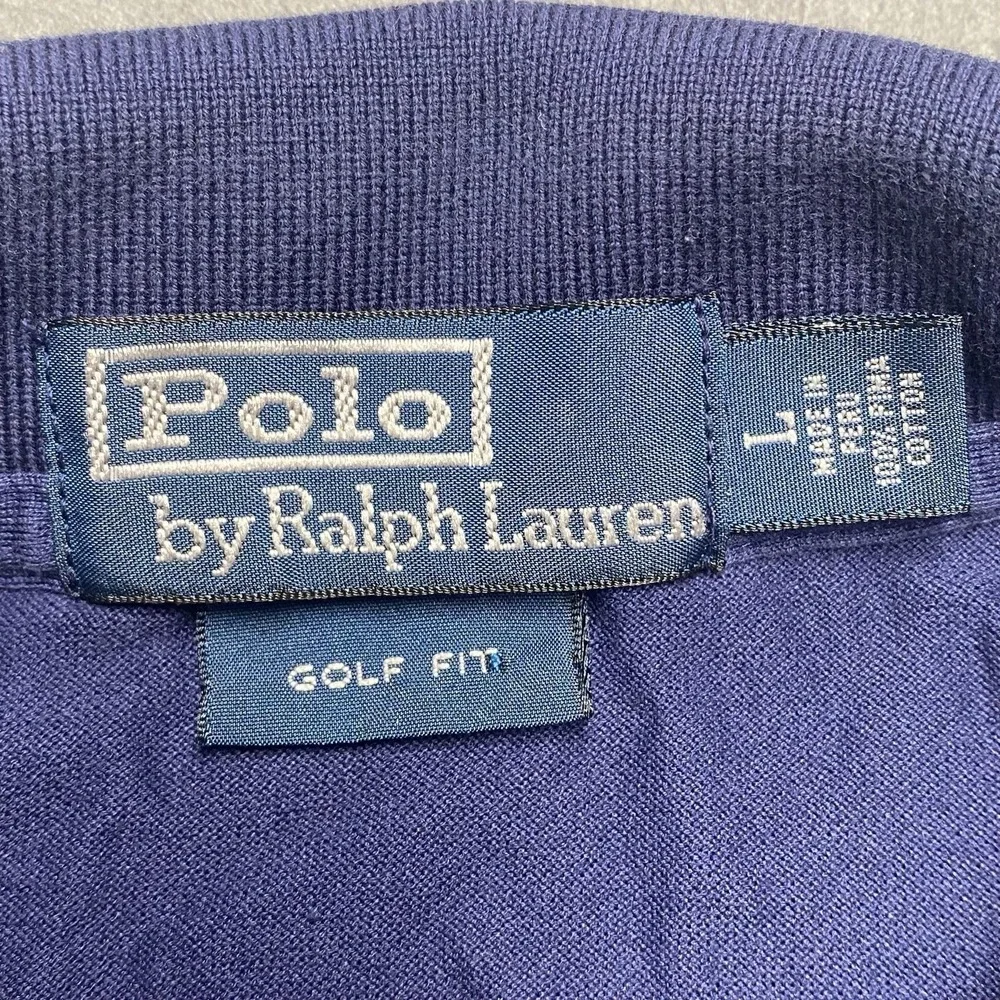 Polo Ralph Lauren Polo Shirt Mens Large Blue Golf Fit Pocket Pony Logo